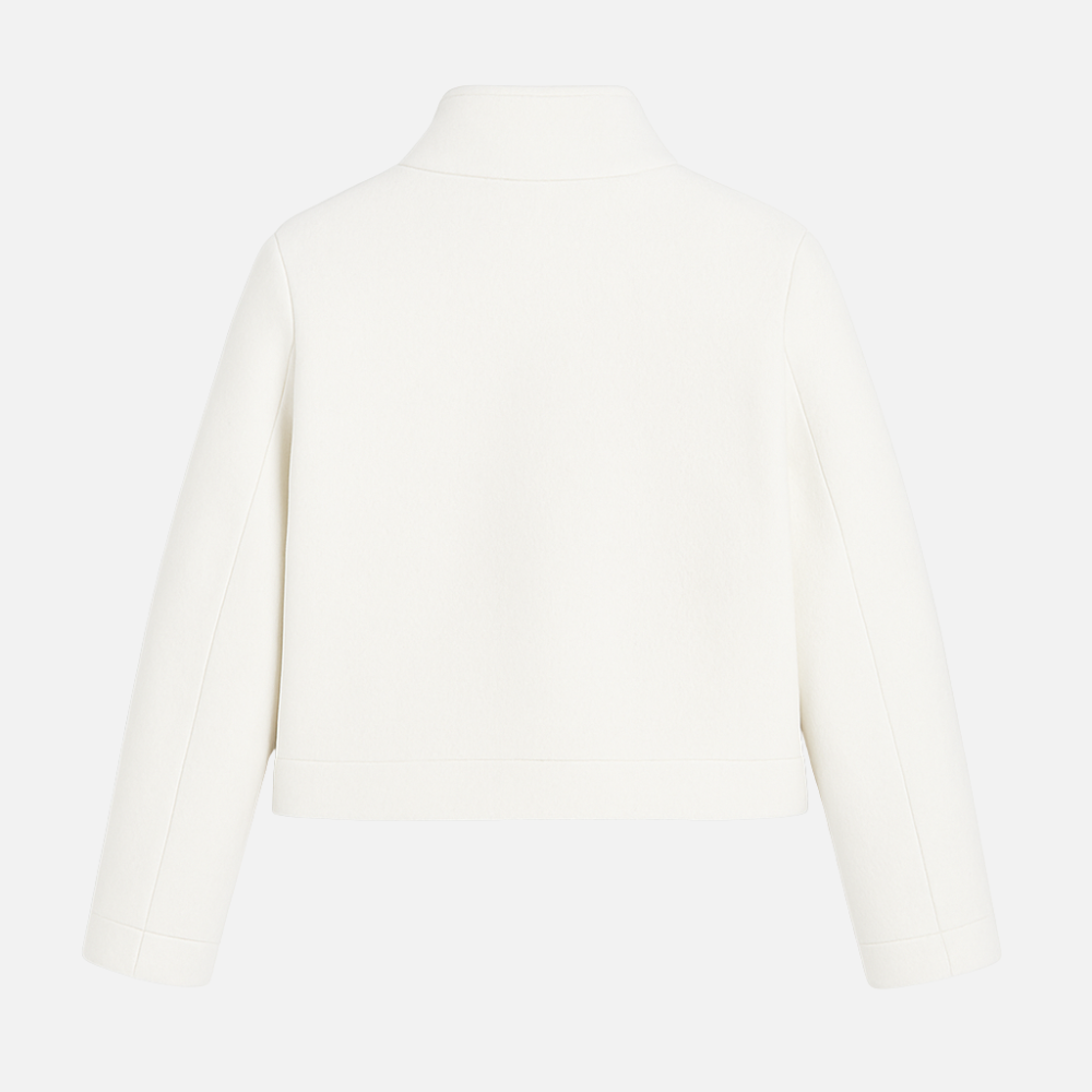 Snow Contrast Pea Coat