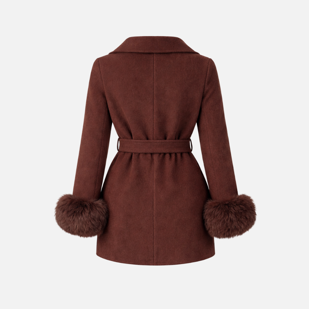 Maison Solène Belted Fur Coat