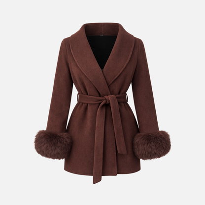 Maison Solène Belted Fur Coat