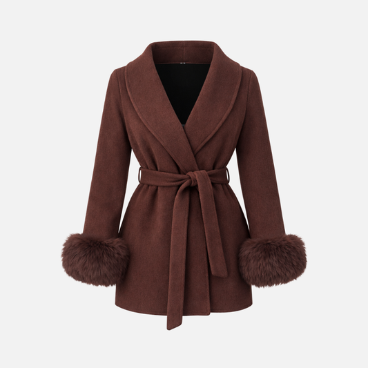 Maison Solène Belted Fur Coat