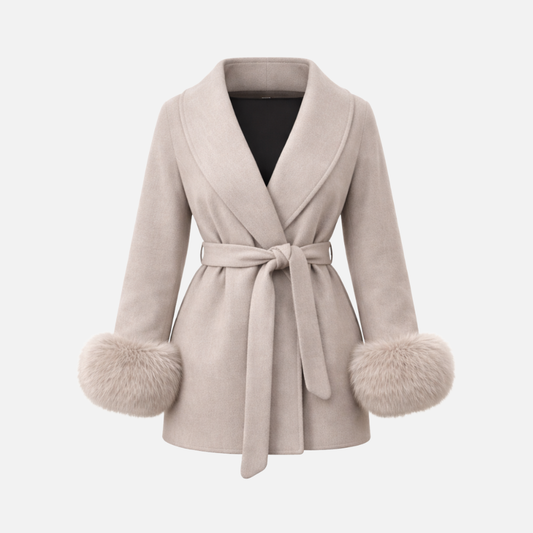 Maison Solène Belted Fur Coat