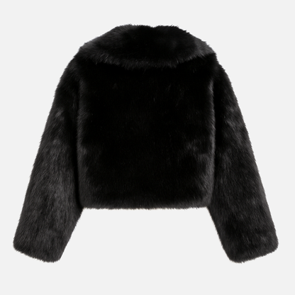 Midnight Luxe Faux Fur Coat