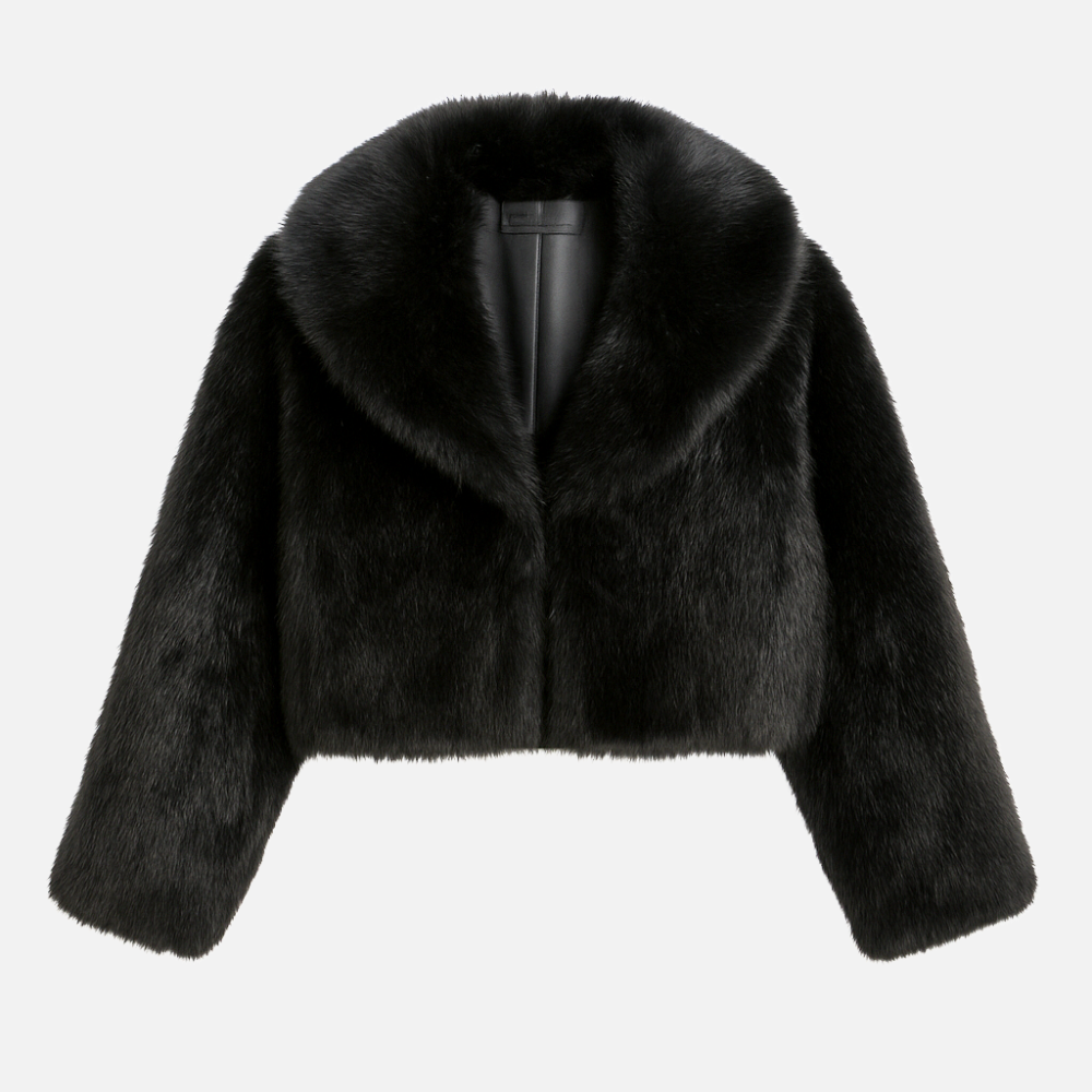 Midnight Luxe Faux Fur Coat