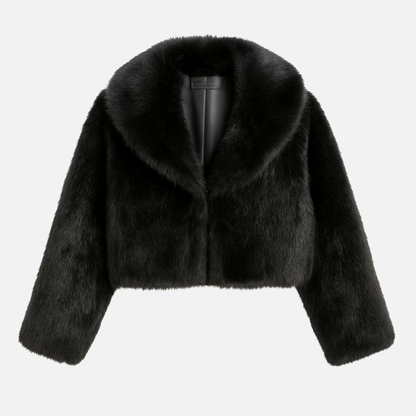 Midnight Luxe Faux Fur Coat