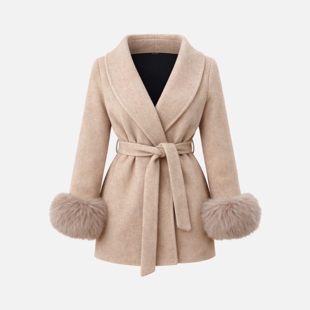 Maison Solène Belted Fur Coat