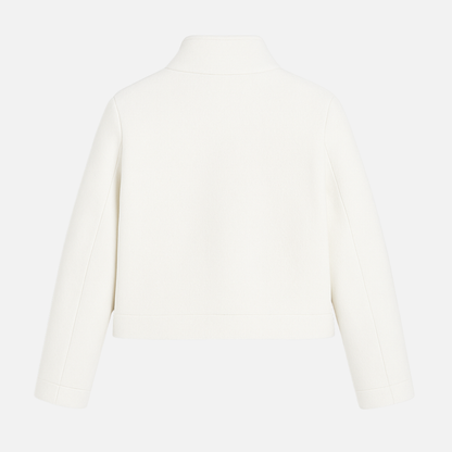 Snow Contrast Pea Coat