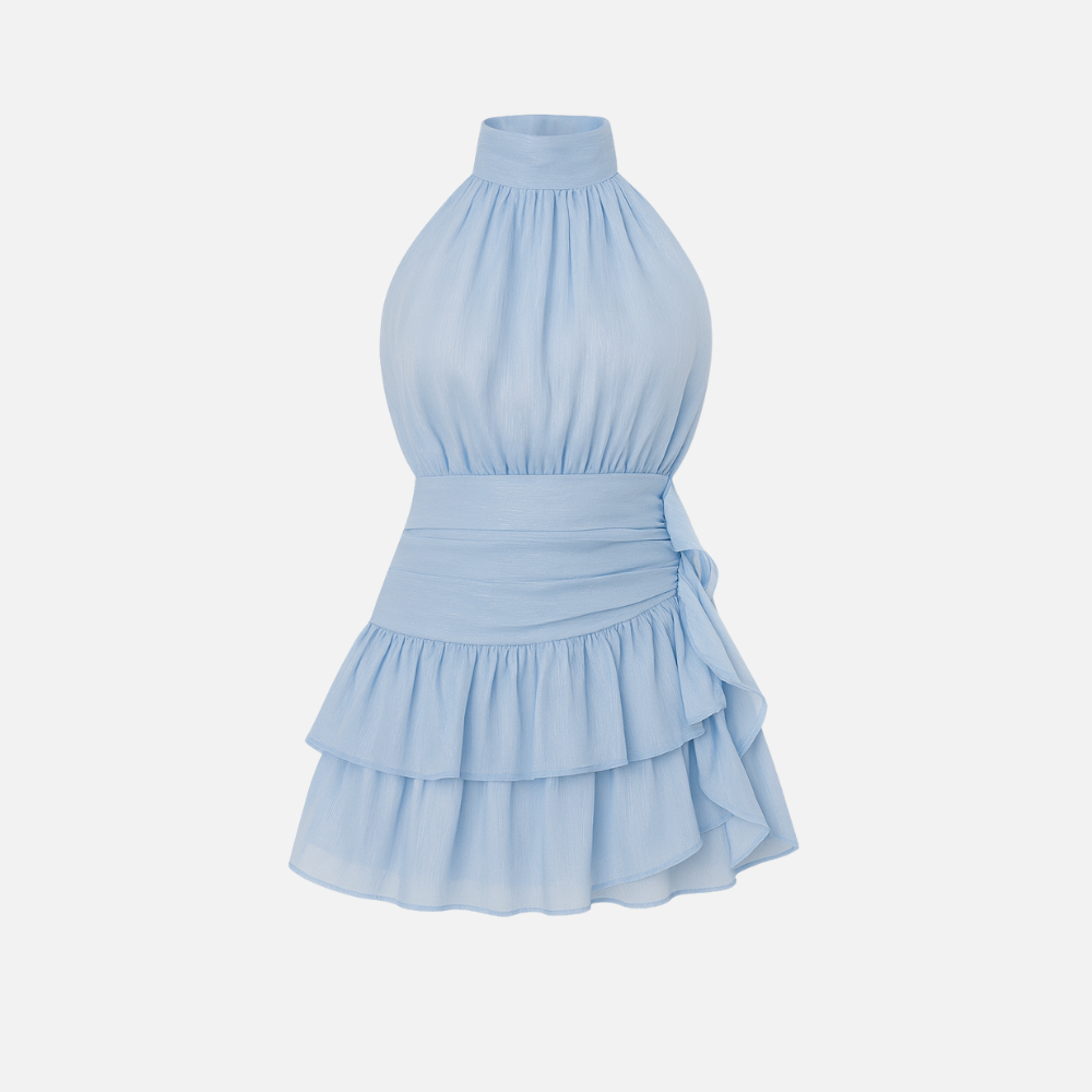 Baby Blue Poppy Dress